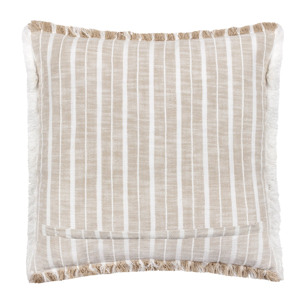 Natural - Back - Yard Bowman Striped Cushion Cover