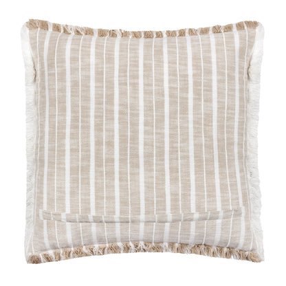 Natural - Back - Yard Bowman Striped Cushion Cover