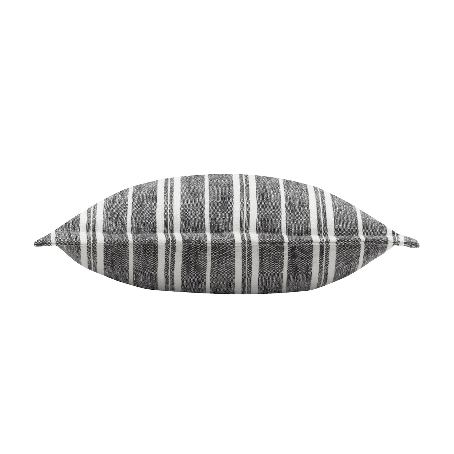 Black - Side - Yard Hebble Striped Cushion Cover