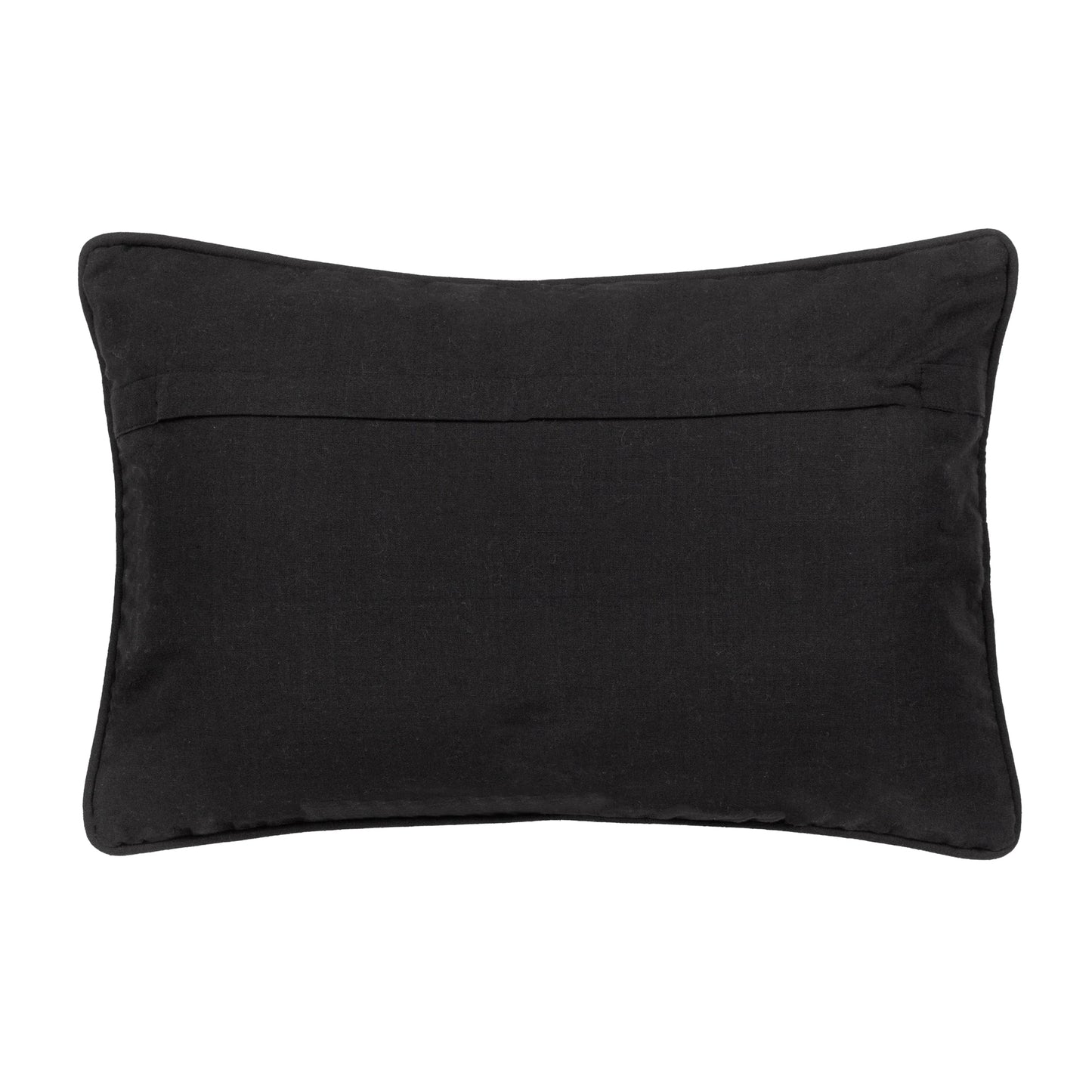Black - Back - Yard Cove Ribbed Cushion Cover
