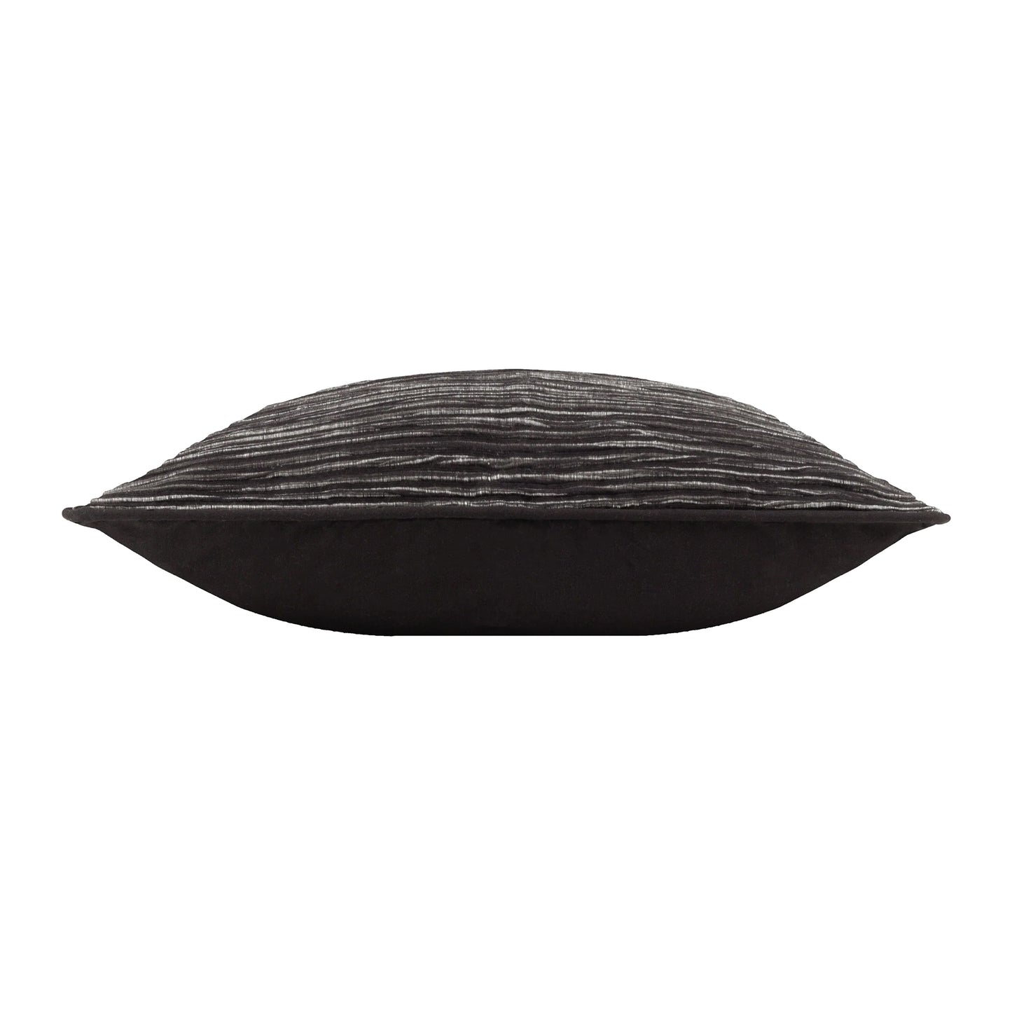 Black - Side - Yard Cove Ribbed Cushion Cover
