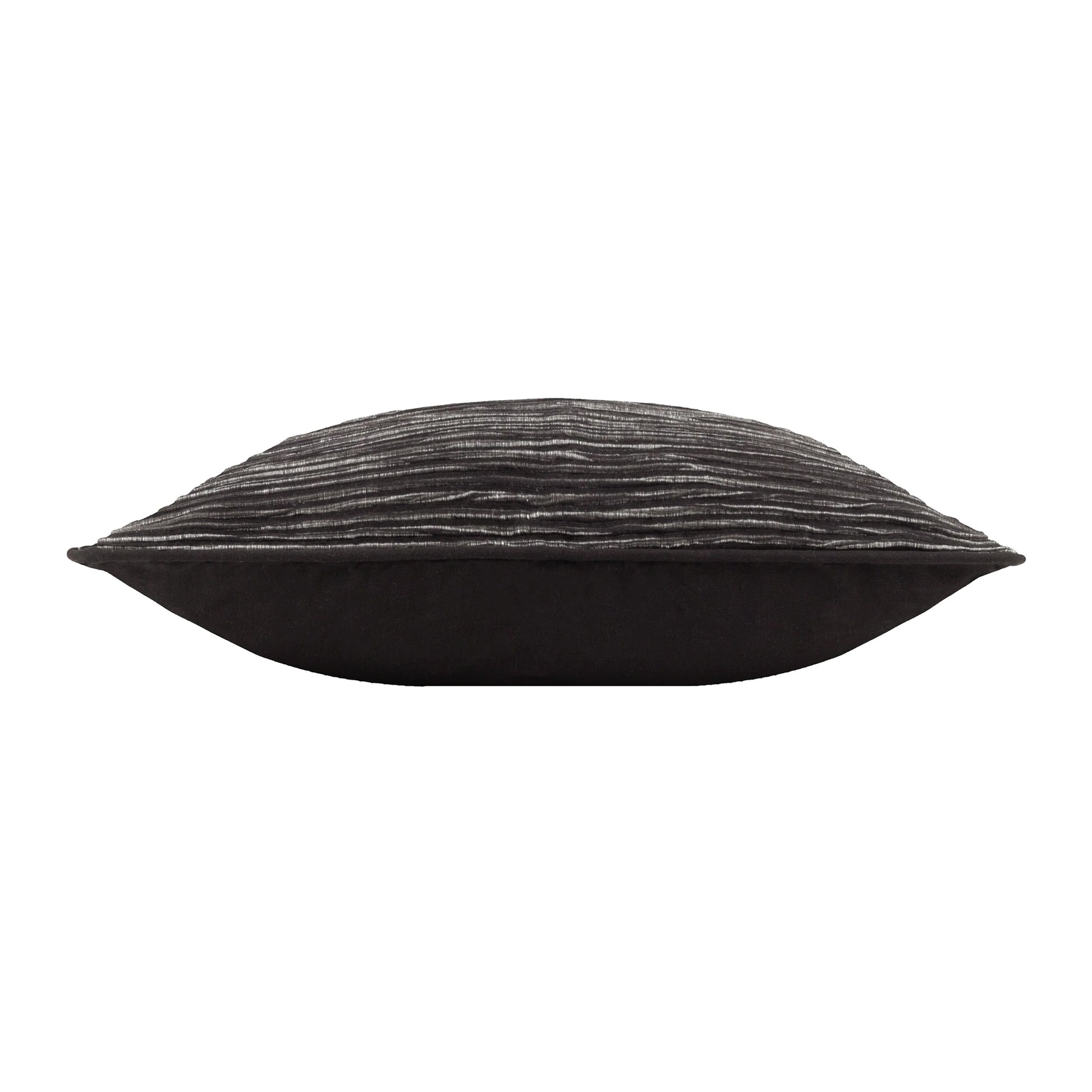 Black - Side - Yard Cove Ribbed Cushion Cover