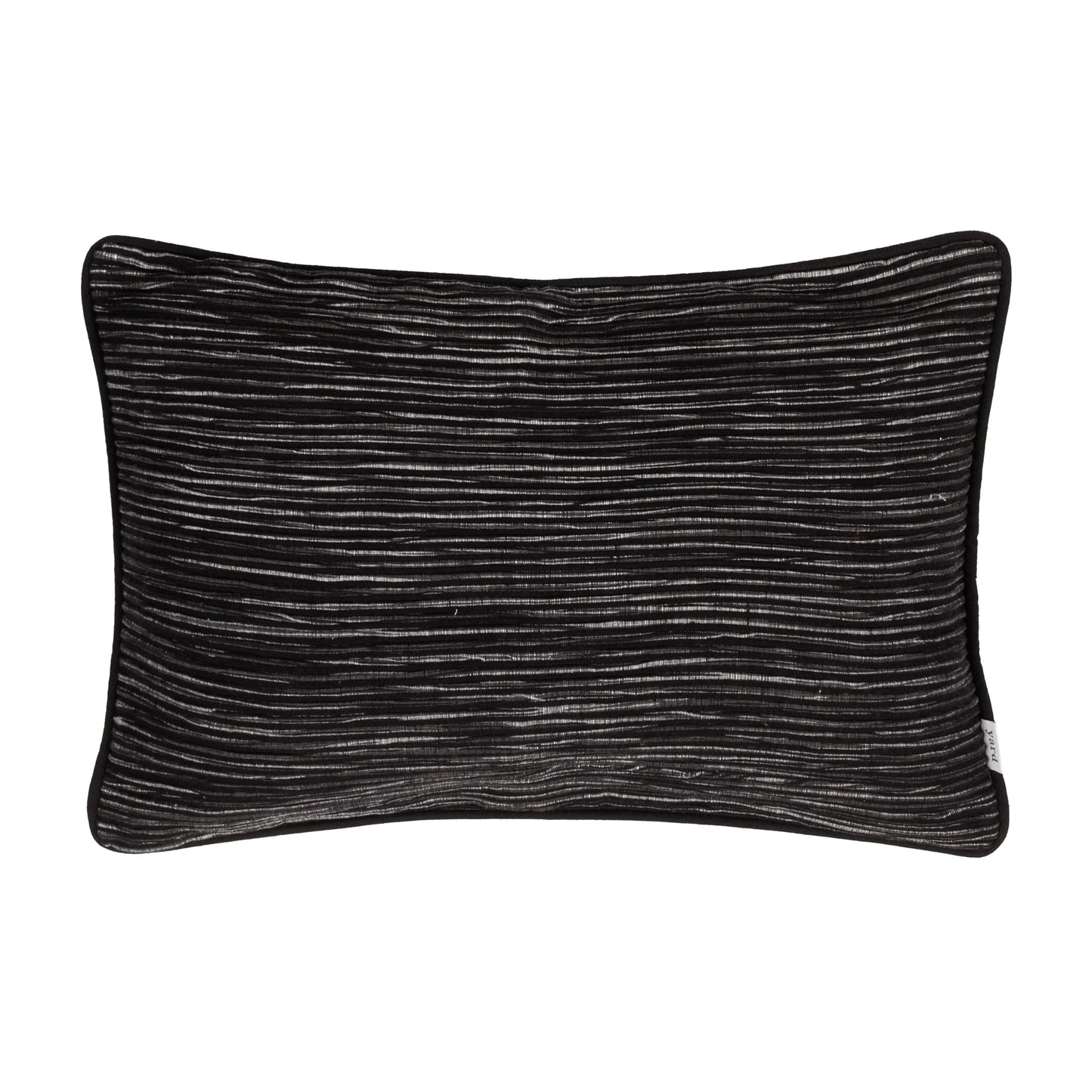 Black - Front - Yard Cove Ribbed Cushion Cover