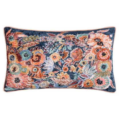 Multicoloured - Front - Wylder Tropics Aquess Floral Cushion Cover