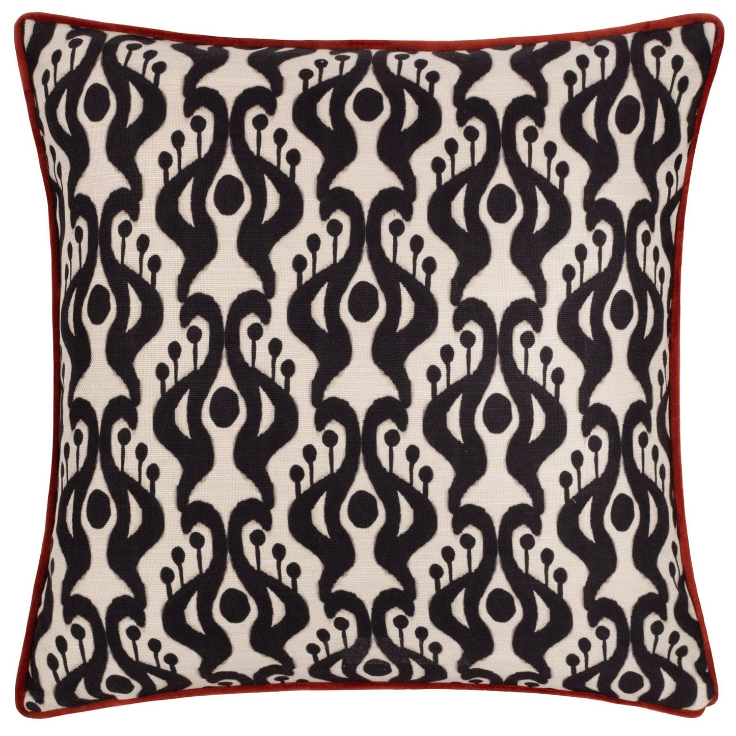 Black - Front - Wylder Laucala Bohemian Ikat Cushion Cover