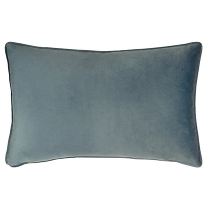 Navy-Multicoloured - Back - Wylder Nature Wild Gardens Velvet Hare Cushion Cover