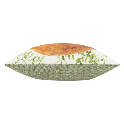 Multicoloured - Side - Evans Lichfield Shugborough Leaping Fox Traditional Rectangular Cushion Cover