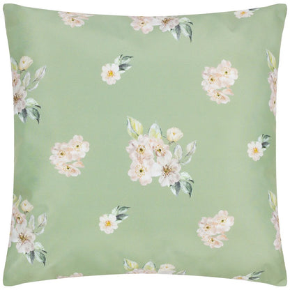 Green - Front - Evans Lichfield Canina Floral Outdoor Cushion Cover