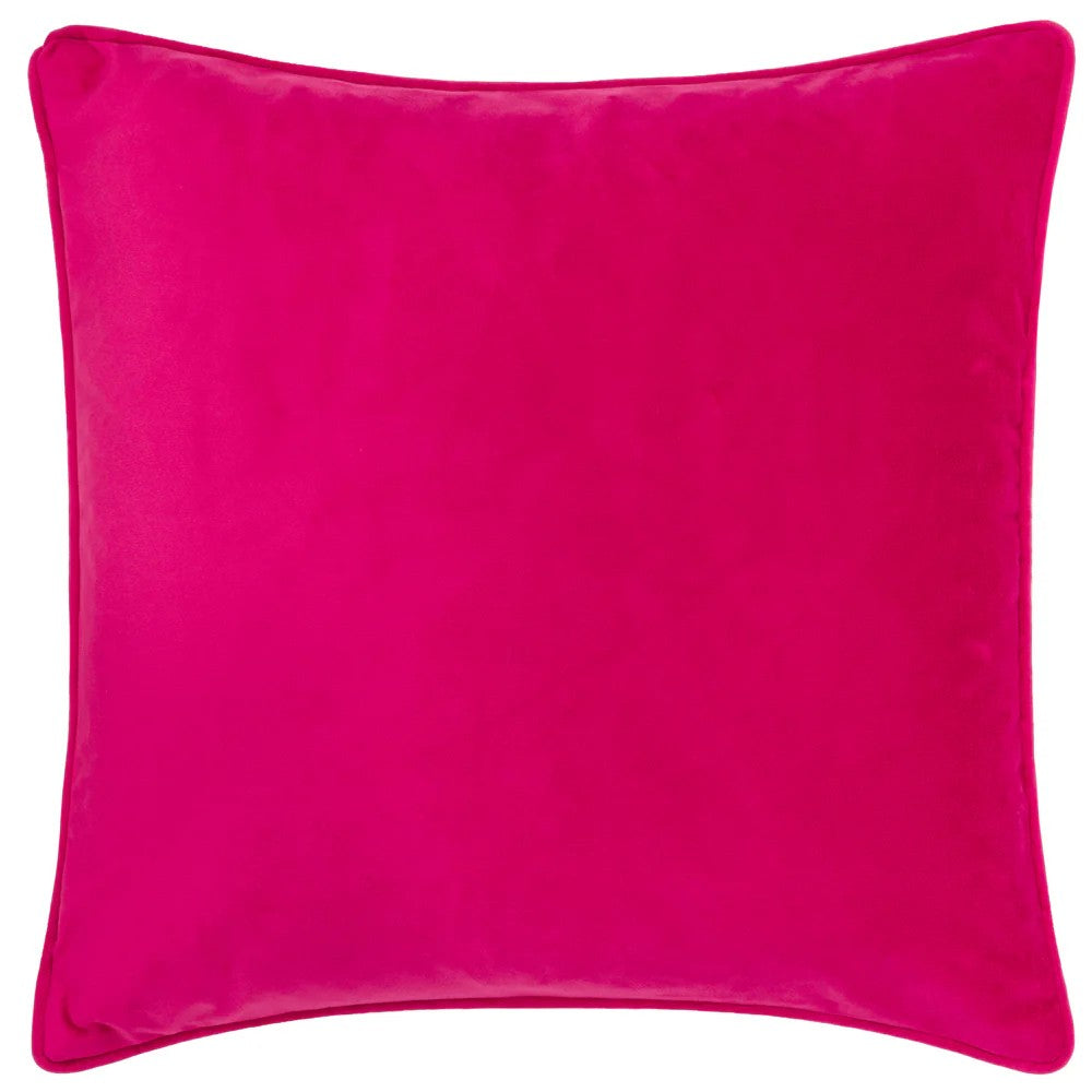 Magenta - Back - Furn Taormina Piped Floral Cushion Cover