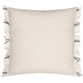 Natural-Black - Back - Yard Beni Fringed Checked Cushion Cover