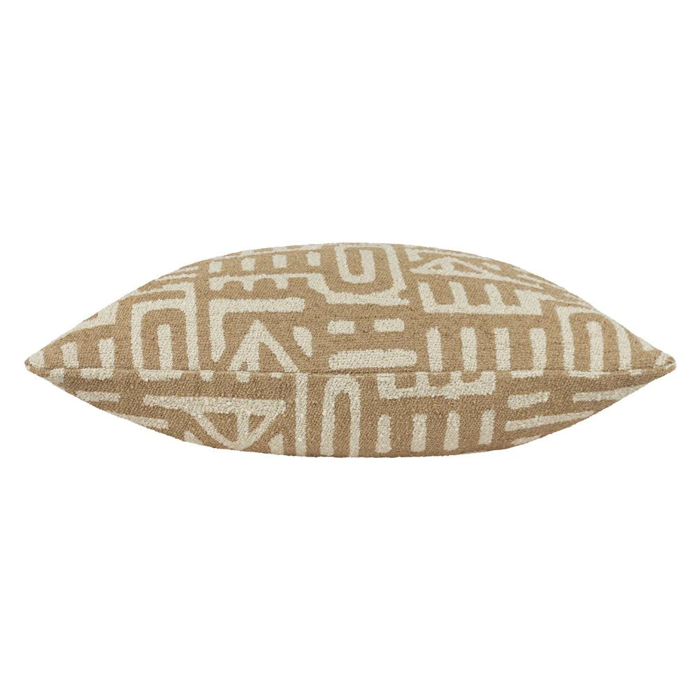 Toffee-Nougat - Back - Hoem Samos Jacquard Woven Cushion Cover