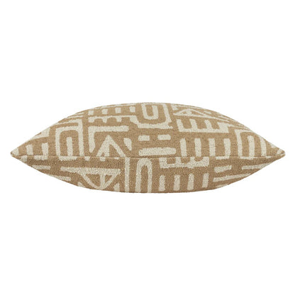 Toffee-Nougat - Back - Hoem Samos Jacquard Woven Cushion Cover