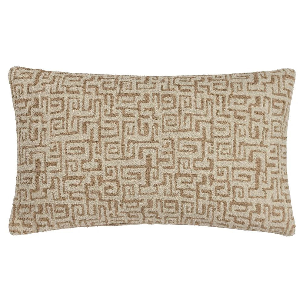 Nougat-Toffee - Front - Hoem Thalia Jacquard Woven Cushion Cover