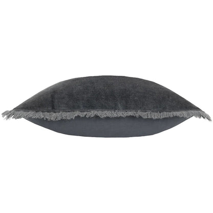 Slate - Side - Yard Jaye Velvet Fringe Cushion Cover