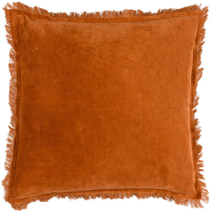 Rust - Front - Yard Jaye Velvet Fringe Cushion Cover