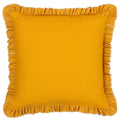 Gold - Back - Furn Frill Velvet Embroidered Daisy Cushion Cover