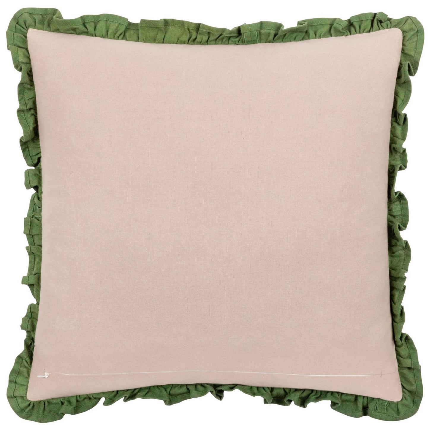 Linen-Green - Back - Wylder Albera Floral Embroidery Cushion Cover