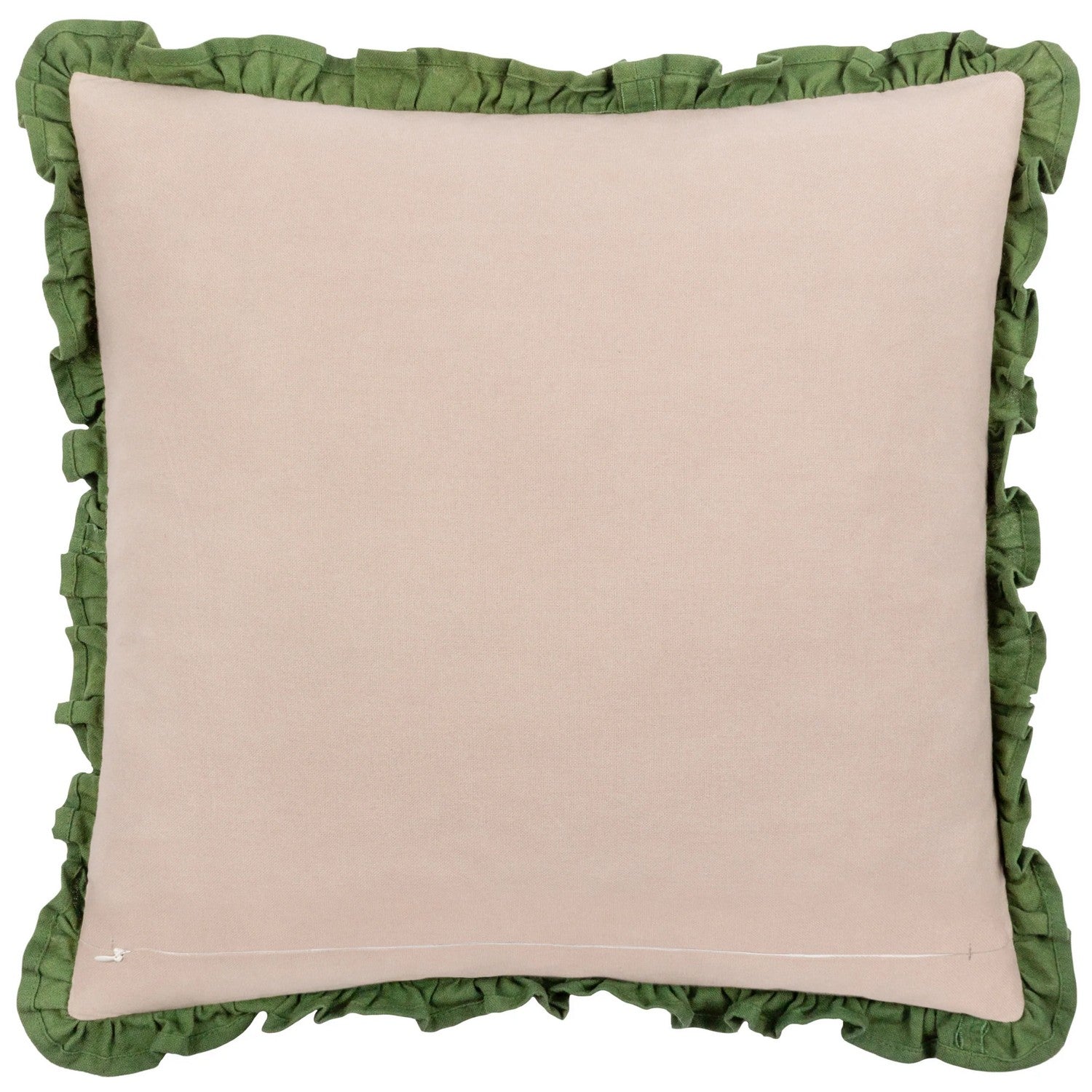 Linen-Green - Back - Wylder Albera Floral Embroidery Cushion Cover