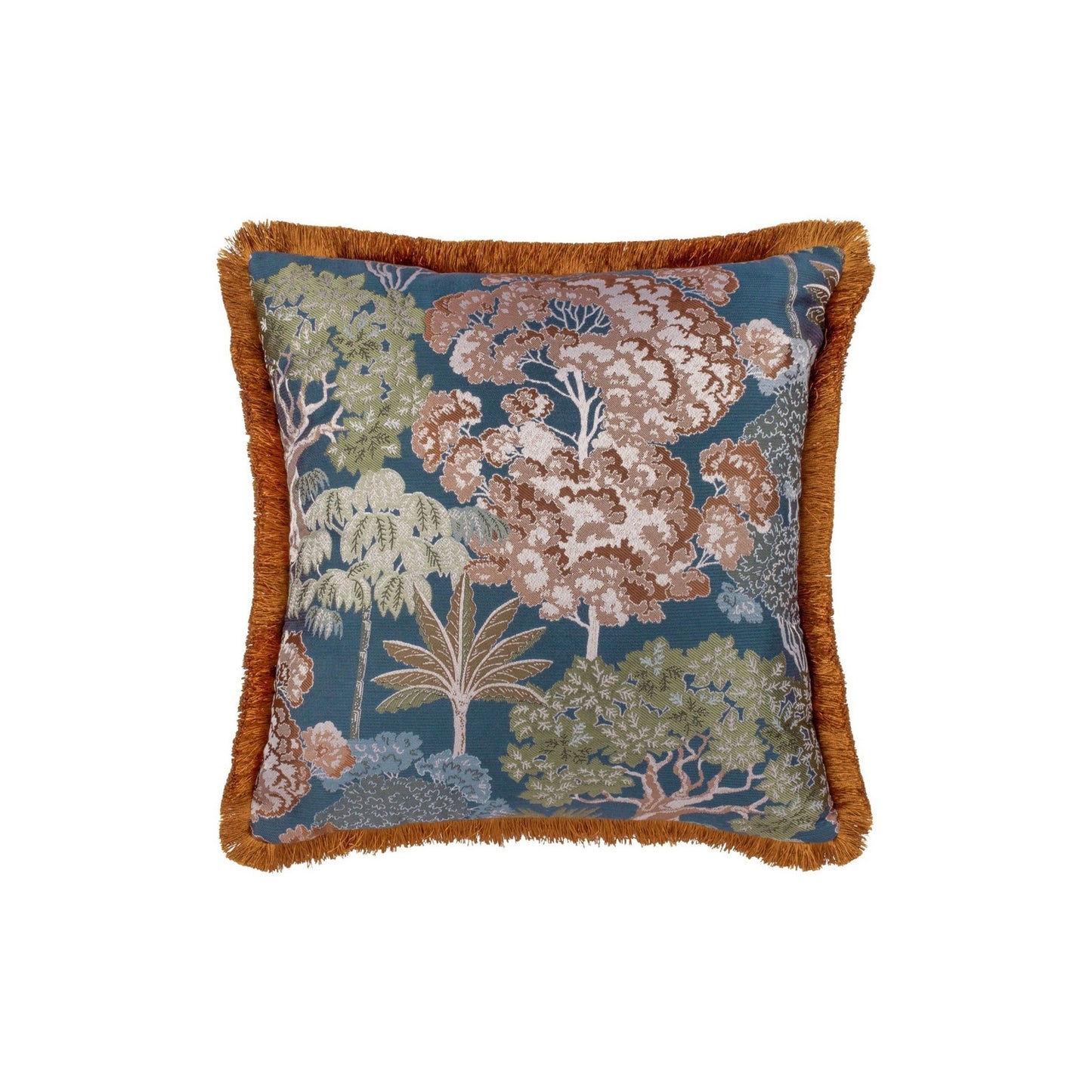 Navy - Front - Wylder Nature Woodlands Jacquard Floral Cushion Cover