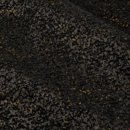 Black - Lifestyle - Paoletti New Galaxy Chenille Eyelet Curtains