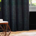 Emerald - Back - Paoletti New Galaxy Chenille Eyelet Curtains