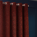 Copper - Back - Paoletti New Galaxy Chenille Eyelet Curtains