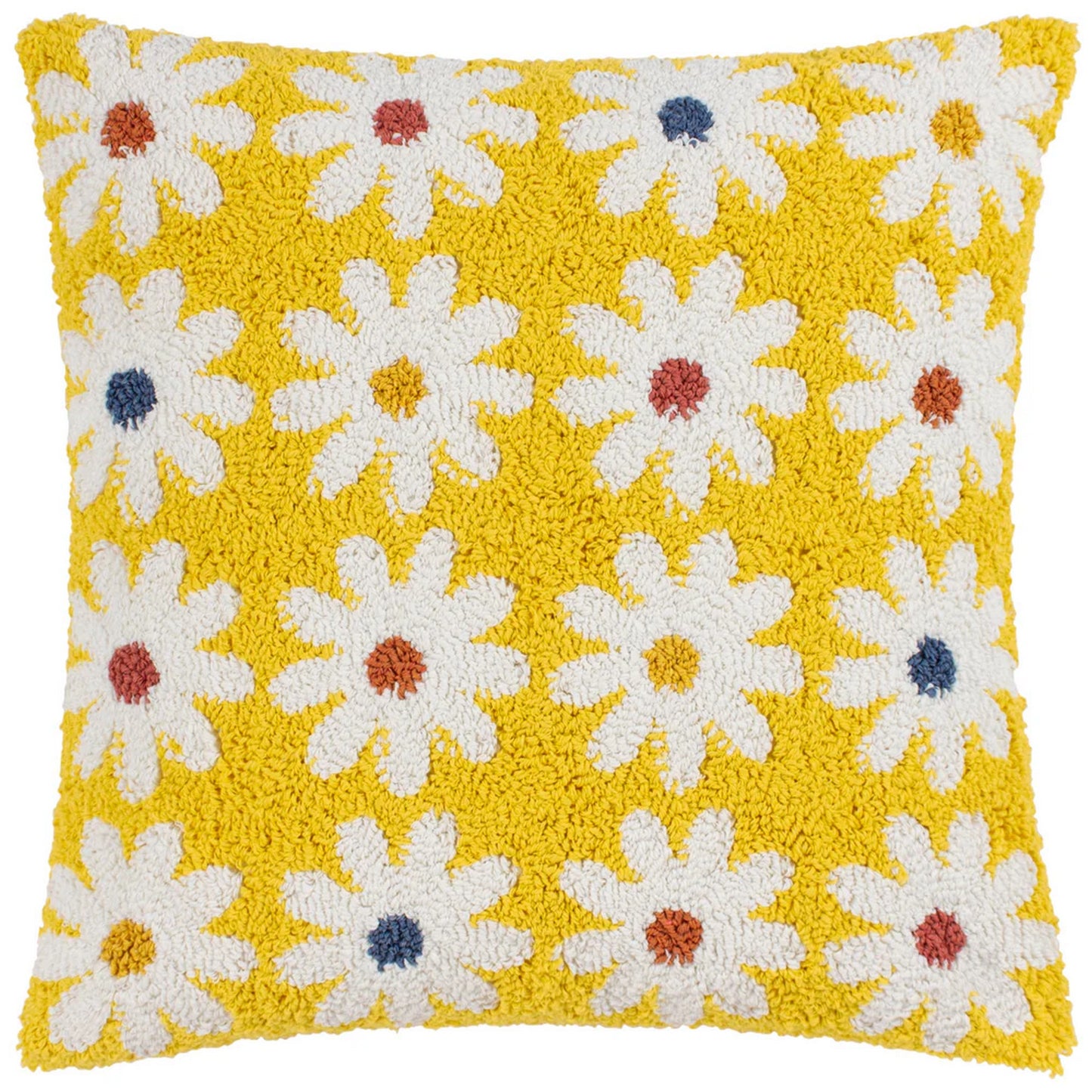 Mellow Yellow - Front - Heya Home Knitted Daisy Cushion Cover
