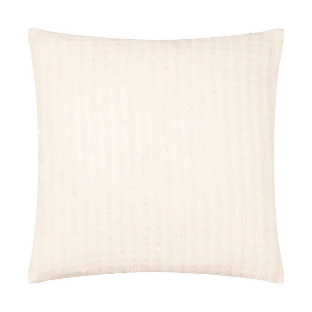 Ecru - Front - Yard Hush Cotton Linear Cushion Cover