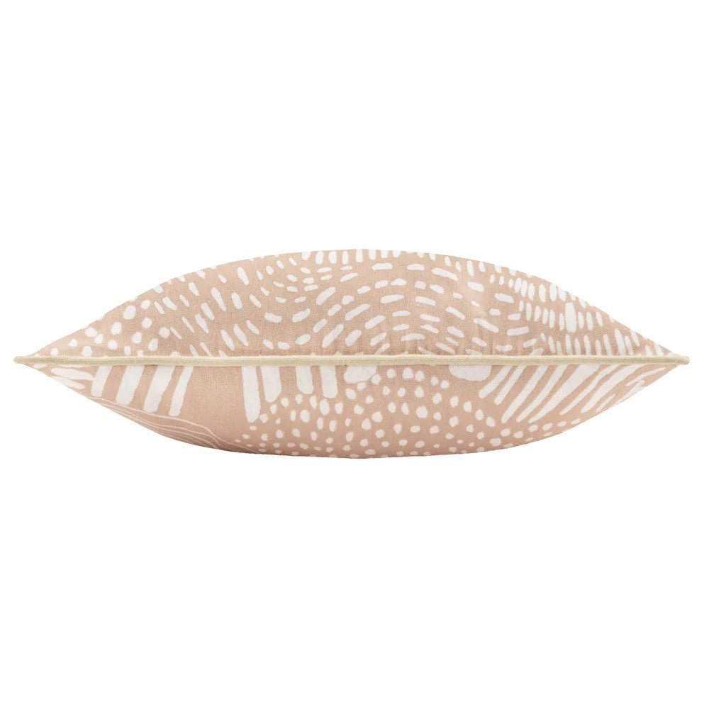Oat - Back - Hoem Nola Piped Abstract Cushion Cover
