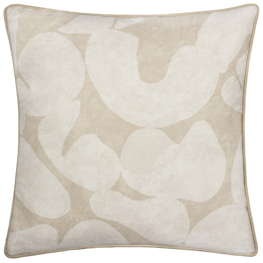 Natural - Front - Hoem Brinn Piped Abstract Cushion Cover