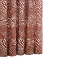 Chestnut - Back - Hoem Nola Abstract Eyelet Curtains (Pack of 2)