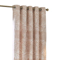 Oat - Back - Hoem Nola Abstract Eyelet Curtains (Pack of 2)