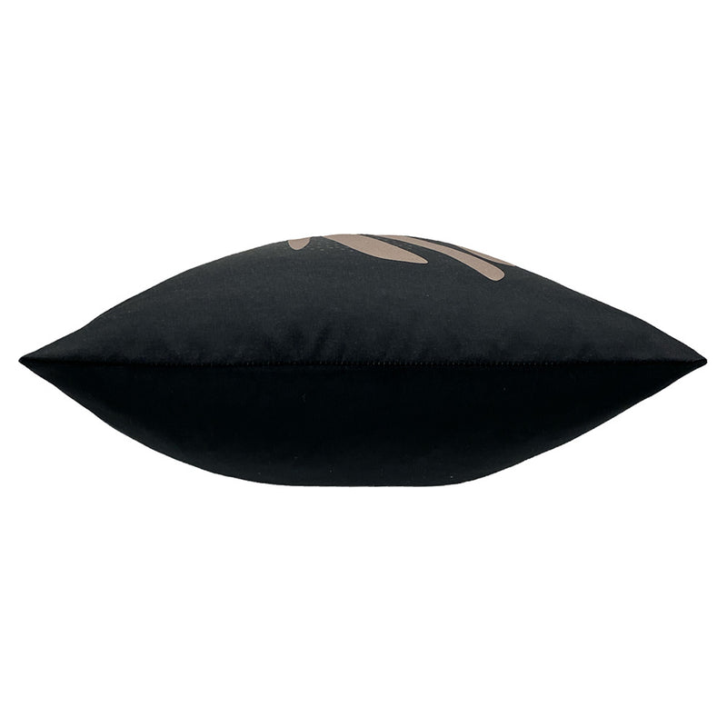 Blush-Black - Front - Furn Aurora Velvet Leopard Cushion Cover