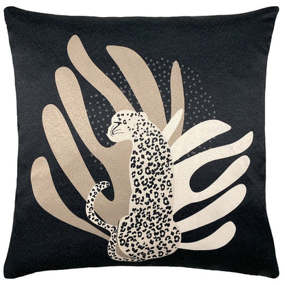 Blush-Black - Side - Furn Aurora Velvet Leopard Cushion Cover