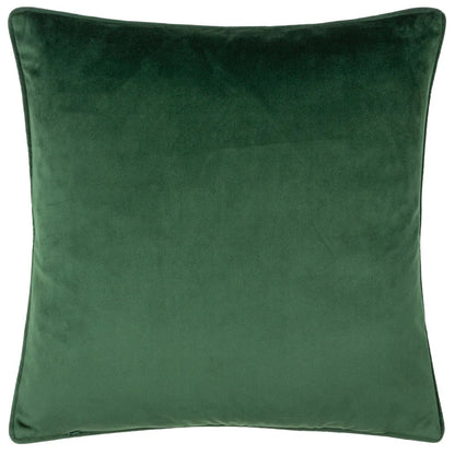 Green - Back - Furn Classic Piped Velvet Reindeer Cushion Cover