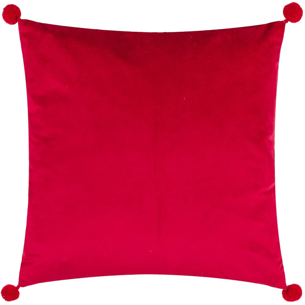 Multicoloured - Back - Furn Deck The Halls Tree Embroidered Cushion Cover