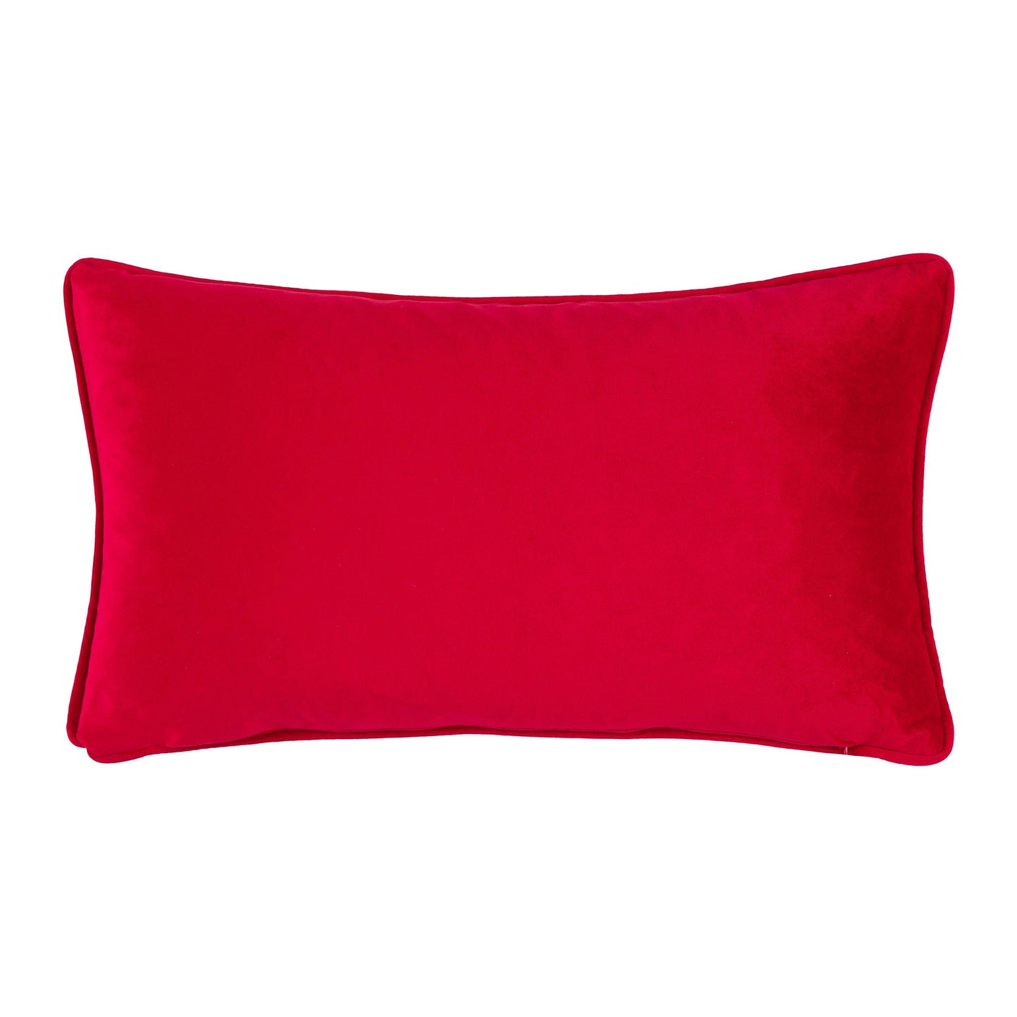 Multicoloured - Back - Furn Christmas Spirit Piped Velvet Cushion Cover