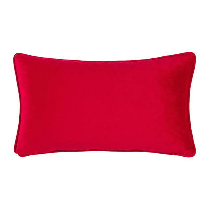 Multicoloured - Back - Furn Christmas Spirit Piped Velvet Cushion Cover