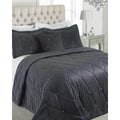 Pewter - Front - Riva Home Diamante Bedspread Set
