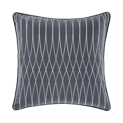 Indigo - Front - Linen House Northbrook Geometric Cushion Cover