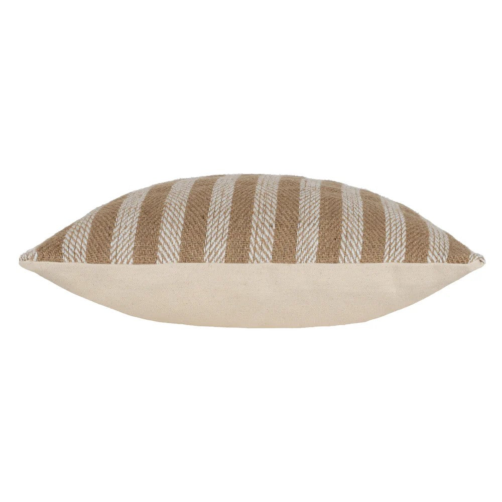 Natural - Side - Yard Strata Woven Stripe Cushion Cover