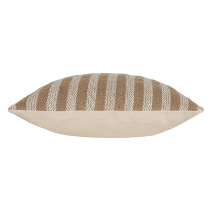Natural - Side - Yard Strata Woven Stripe Cushion Cover