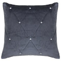Pewter - Front - Riva Home Diamante Cushion Cover