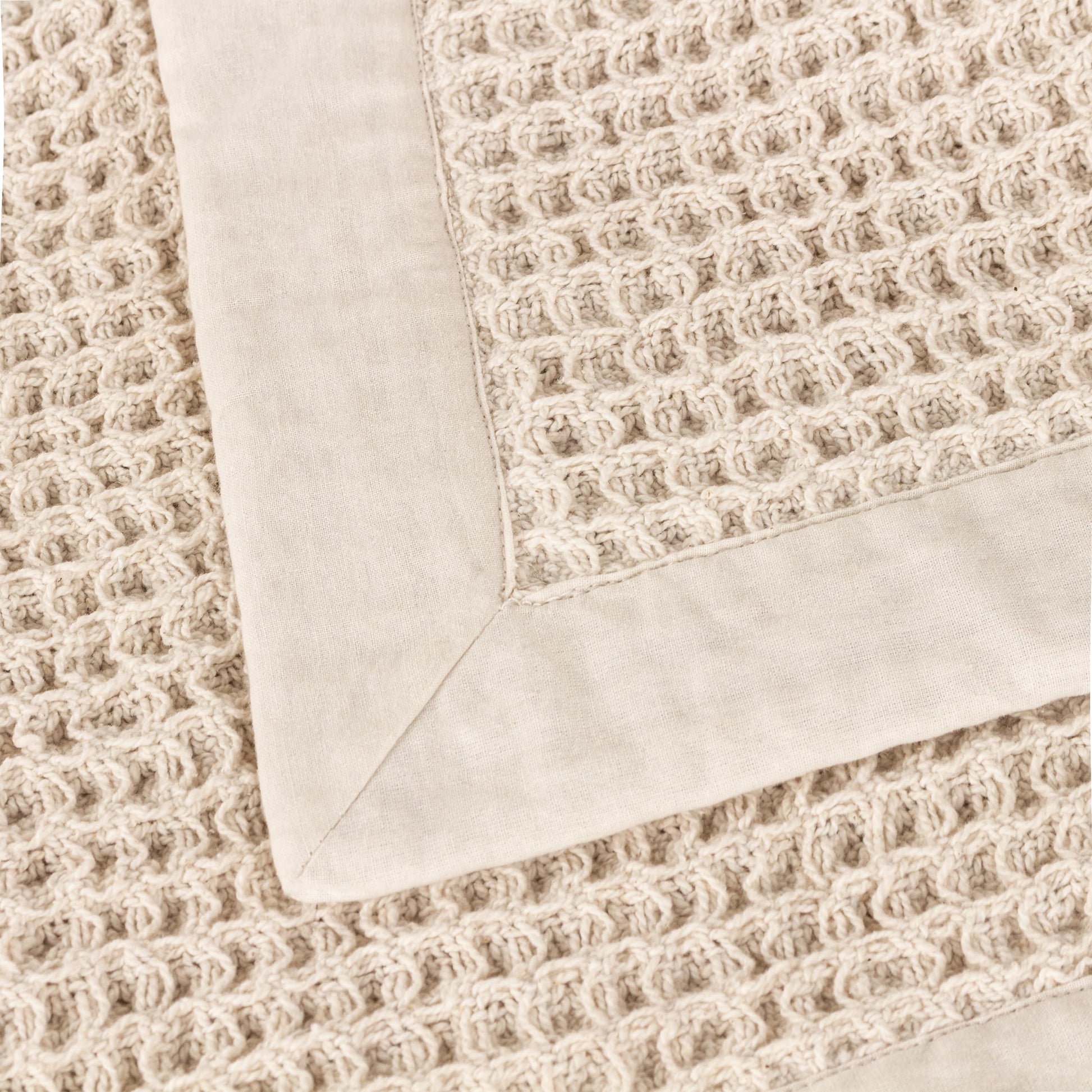 Natural - Back - Yard Canopy Waffle Oversized Throw