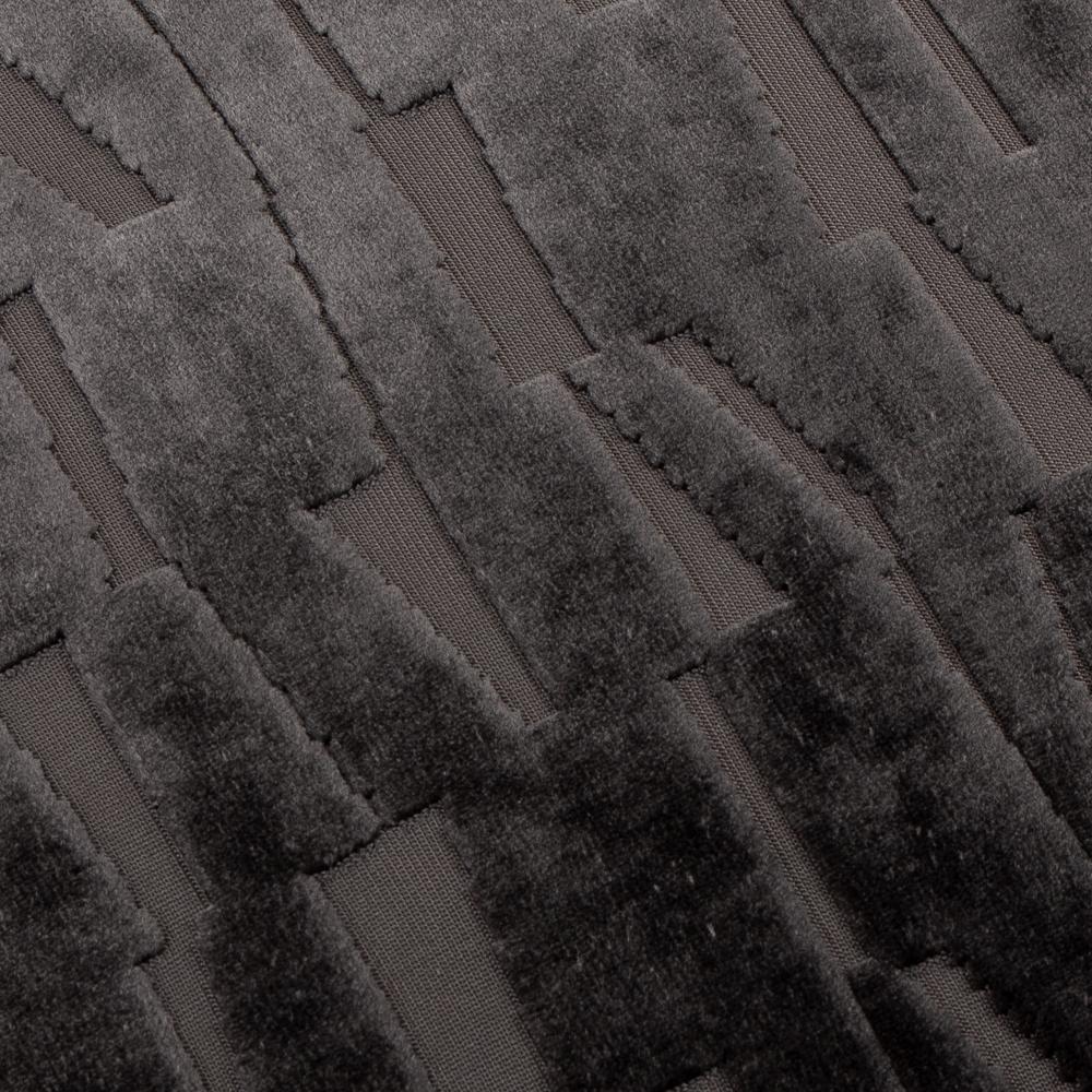 Charcoal - Side - Paoletti Manhattan Velvet Cushion Cover