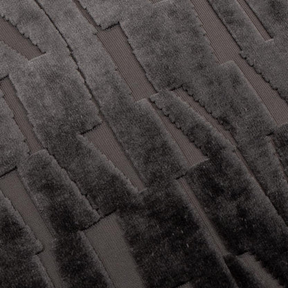 Charcoal - Side - Paoletti Manhattan Velvet Cushion Cover