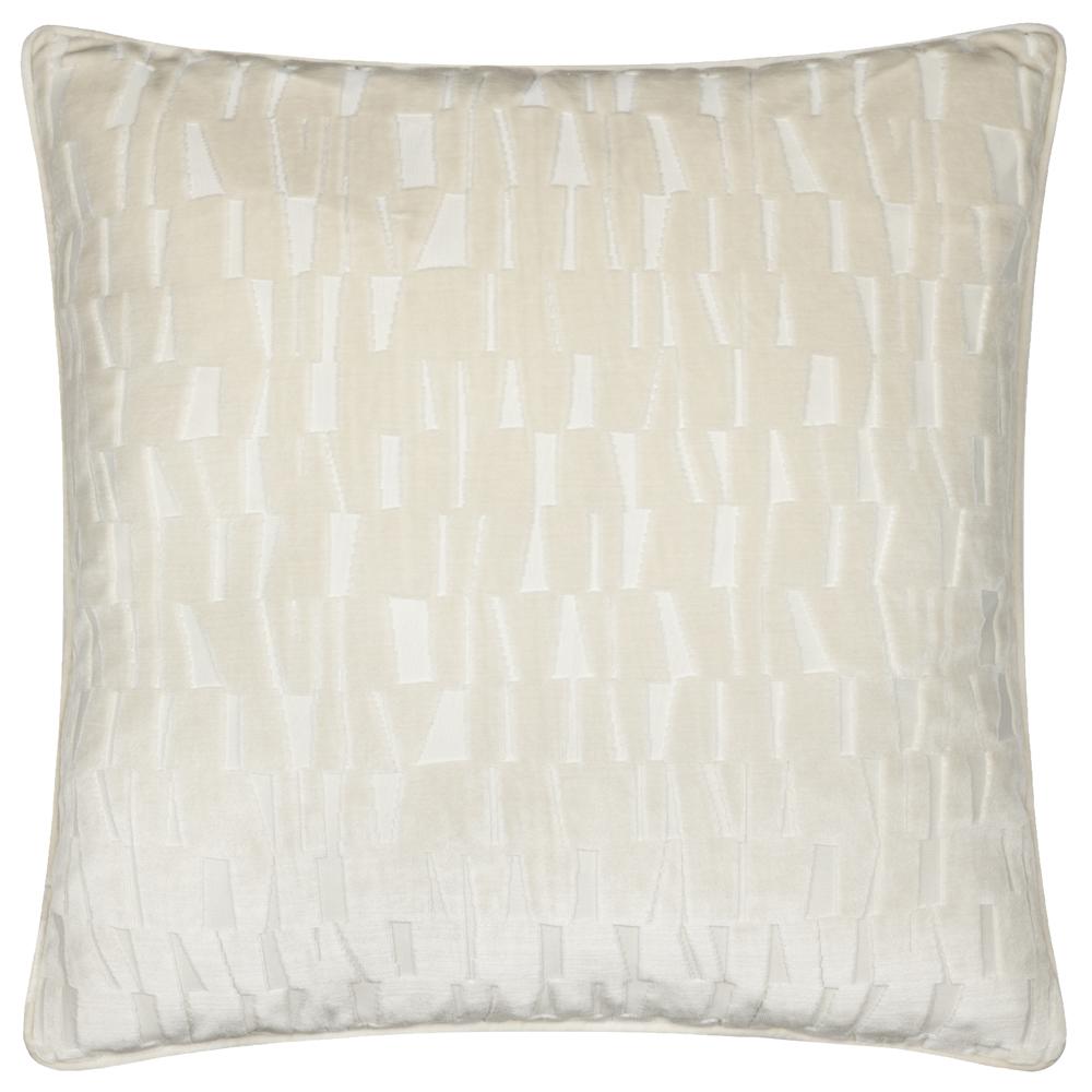Ivory - Front - Paoletti Manhattan Velvet Cushion Cover
