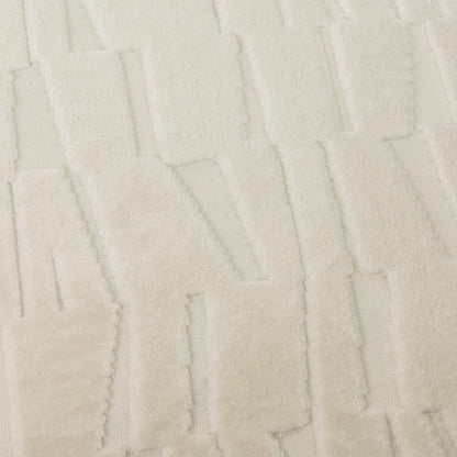 Ivory - Side - Paoletti Manhattan Velvet Cushion Cover