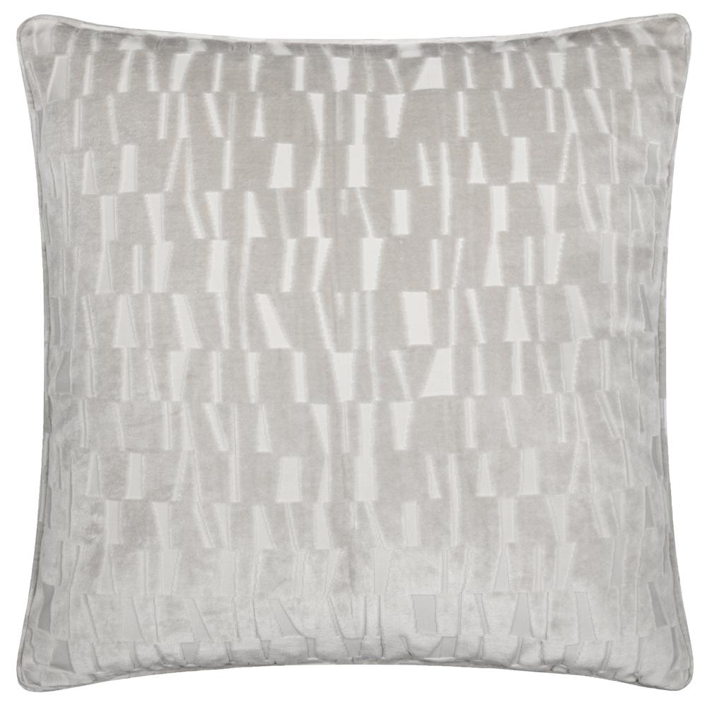 Silver - Front - Paoletti Manhattan Velvet Cushion Cover
