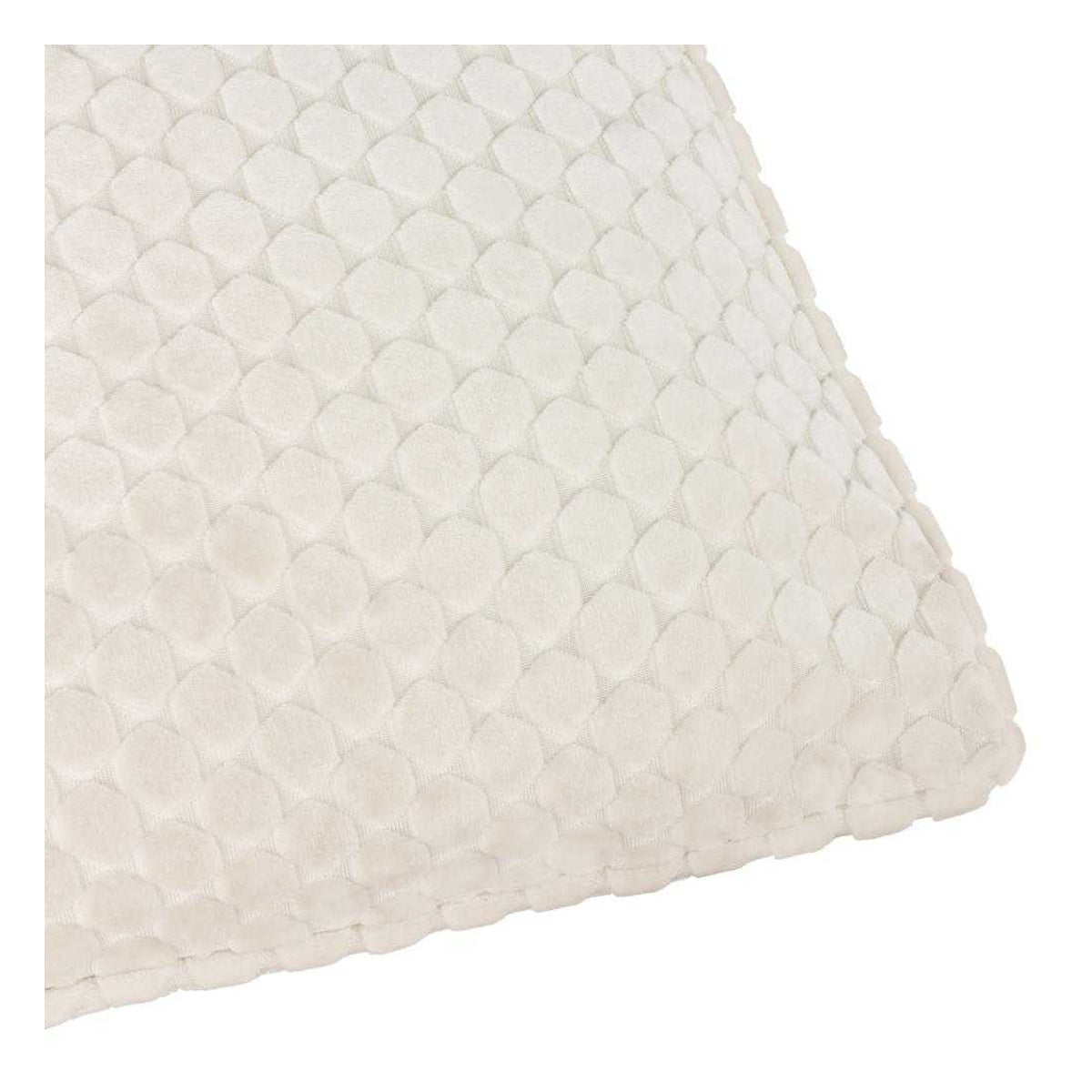 Ivory - Side - Paoletti Neptune Velvet Cushion Cover